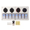 Rocker Switch Panel 8 Gang 12‑24V 5 Pin Blue Light