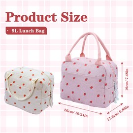 OYIWINMI 9L Cool Bag Small for On the Go Cool Bag Children Foldable Lunch Bag Portable Lunch Bag Lunch Bag Insulated for School Office Picnic Travel Work