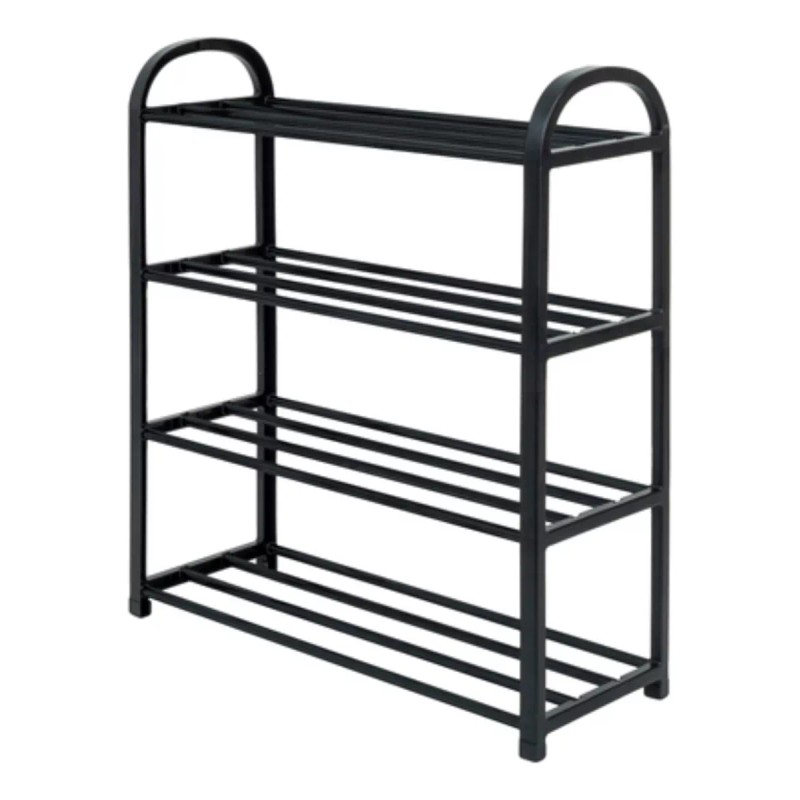 Home Zapatera 4 Niveles Negro Repisa Organizador