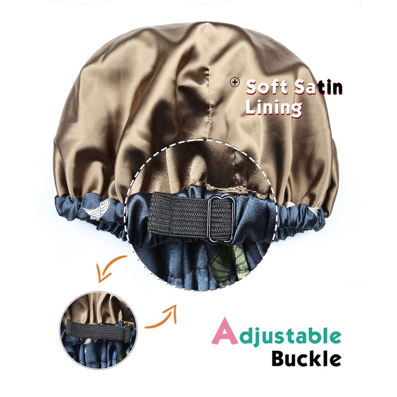 Winitas Gorro grande de satén de seda para mujeres negras,