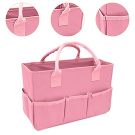 Fenteer Teacher Tote Bag Portable with Pockets Heavy Duty Gardening Organizer Tote Craft Storage for Travel Paper Women