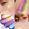 CHARMACY 4 Colors Chameleon Eyeshadow & Highlighter Palette, Shift-Infused Multichrome