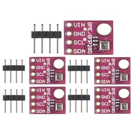 PAMEENCOS 5pcs GY-BME280-5V BME280 5V Temperature Humidity Sensor High Precision Atmospheric Barometric Pressure Sensor with IIC I2C Breakout for Arduino