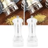 2Pcs Acrylic Manual Grinder Transparent Pepper Salt Mill Spice Jar