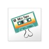 CafePress Mix Tape Sticker Square Bumper Sticker Car Decal
