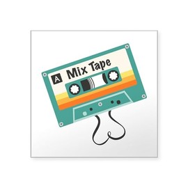 CafePress Mix Tape Sticker Square Bumper Sticker Car Decal