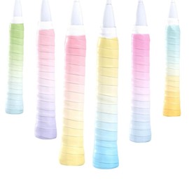 Loopunk Gradient Color Grip Tapes Set of 6 Anti-Slip Breathable Sweat Absorbing Badminton Tennis Racquet Golf Grip Tape for Fishing Rod Bicycle Baseball Dumbbell