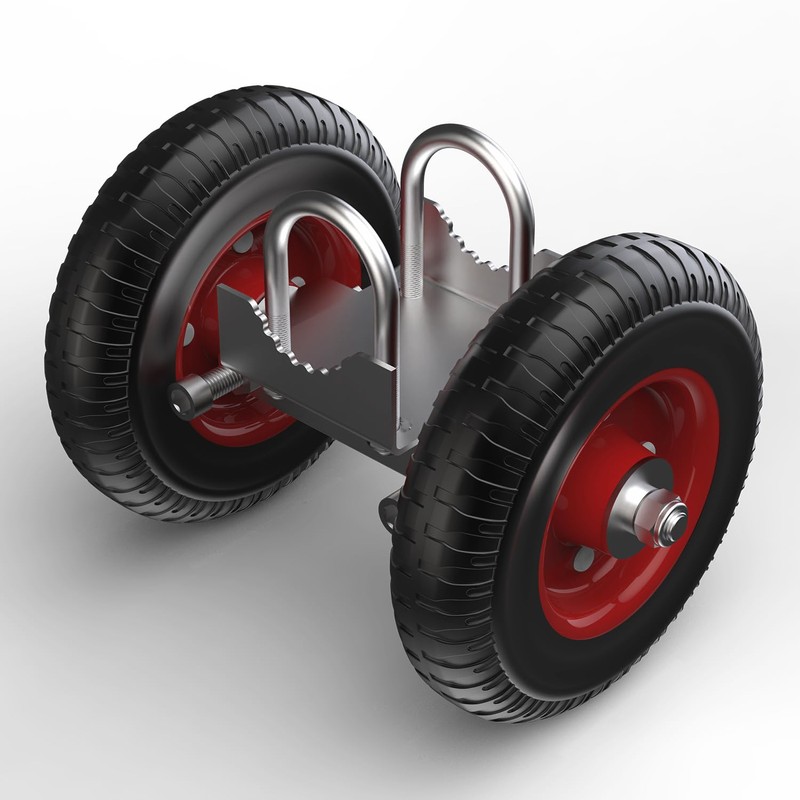 Blütezeit 8-inch Rolling Gate Wheels, Double U-Bolts Heavy Duty Gate