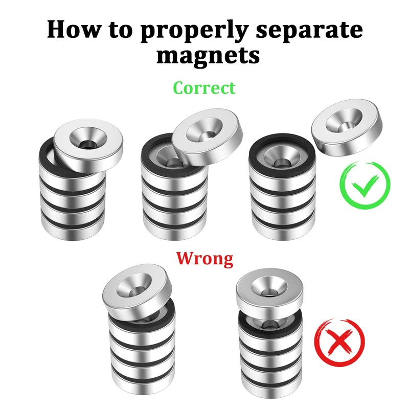 FHSVUD Super Strong Neodymium Magnets with Screw, Rare Earth Metal