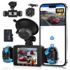Hodozzy 4 Channel Dash Cam Car 1080P, 360° View Front