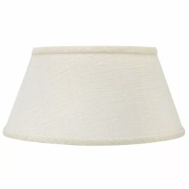 Upgradelights White Linen 12 Inch Bouillotte Style Lampshade Replacement