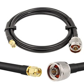 MOOKEERF Low Loss Coax Cable SMA N Cable 3ft, N Male to SMA Male Cable 50 ohm Jumper Cable KMR240 Ultra Low Loss Cable for WiFi Router, GPS Receiver, Antenna, Signal Booster Use