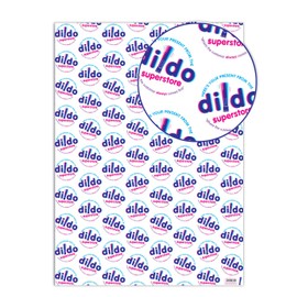 Brainbox Candy 2 Sheets of Funny Rude Offensive Adult Birthday Wrapping Paper