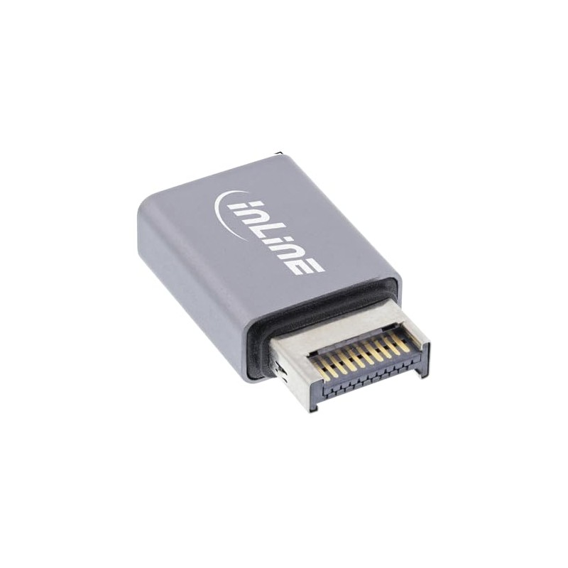 InLine® USB 3.2 Adapter, Internal USB-E Front Panel Male to
