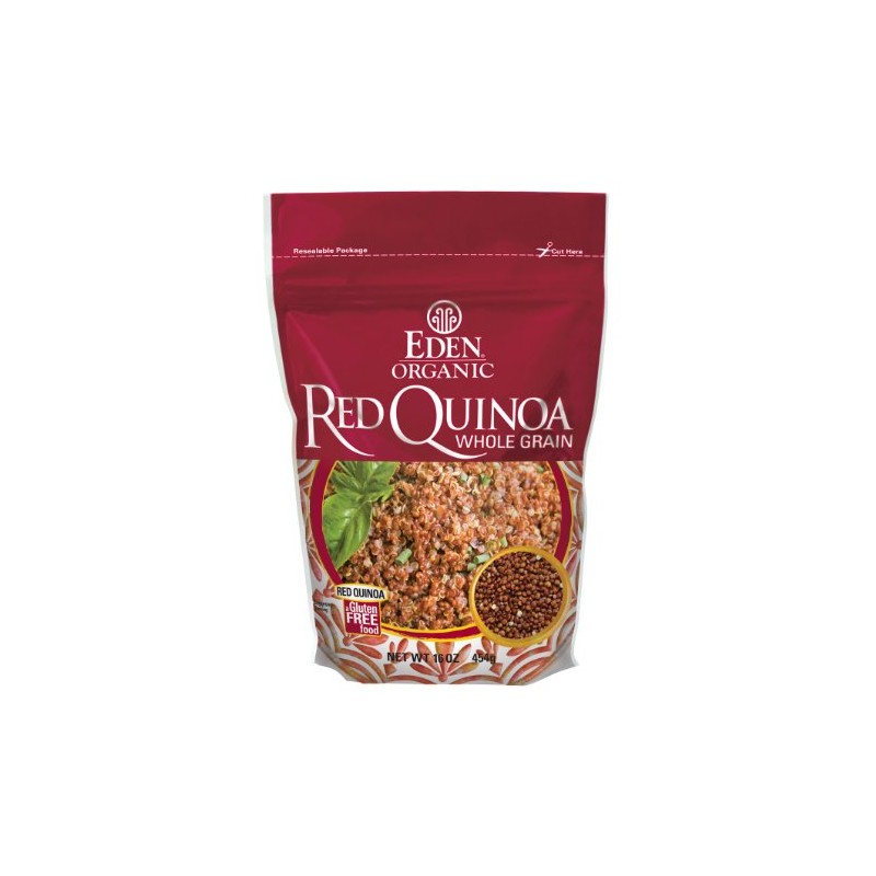 Eden Organic Red Quinoa, Whole Grain, 16-Ounce Pouches (Pack of