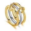 Stackable Rings for Women Multi Link Connected Ring Eternity Statement