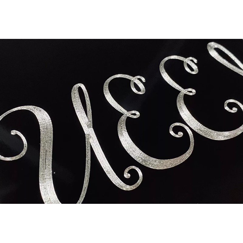 Queen Crown Car Diamond Etched Engraved on Black Aluminum Metal