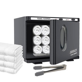 JXSDLIY Personal 8L Small Hot Towel Warmer for Salon Beauty Bathroom Hot Towel Cabinet 2-in-1 Home Spa Towel Warmer for Facials, Upgrade Fast Heating Towel Heater Towel Steamer (8L, Black)