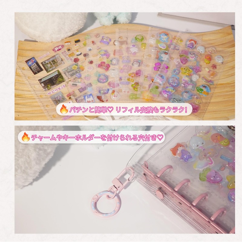 A7 Sealing Notebook, Transparent Binder, 6 Holes, Main Unit x