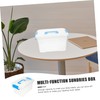 Levemolo 4pcs Desktop Organizer Box Lid and Handle Multi-purpose Storage
