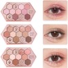 YAYAMIYA Cute Eye Shadow Palette, Honeycomb Eyeshadow, 12 Colors Makeup