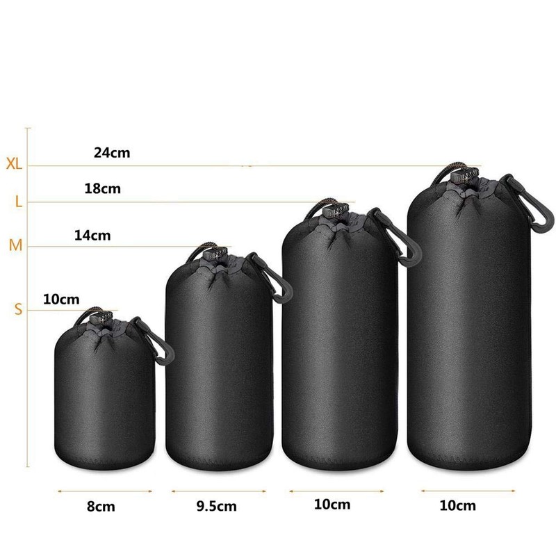Peakloong 4PCS Camera Case Lens Pouch Set Lens Case Small