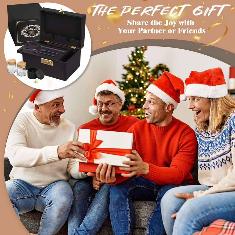 promitop Bamboo Box, locked storage decorative box with combination lock,