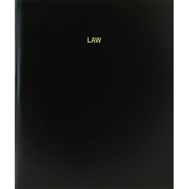 BookFactory Law Log Book/Journal/Logbook - 120 Page, 8.5''x11'', Black Hardbound (XLog-120-7CS-A-L-Black(Law Log Book))