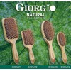 Giorgio Wooden Bristle Paddle Hairbrush, Set Detangling Cushion Brush for
