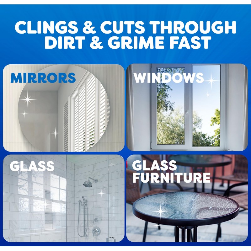 Windex Fast Shine Foam Glass Cleaner, No-Drip Aerosol Cleaning Spray,