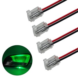 OUMICCARD Car Door Handle Light Green LED Illuminated Indicator Light Concealed installation Door Atmosphere light Universal 12V model Ship Engineering Vehicle Decoration (4PCS)