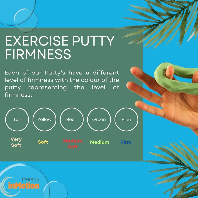 Therapy in Motion Hand Therapy Exercise Putty - Colour-Coded for
