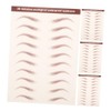 4sheets Realistic Eyebrow Stickers Peel off Temporary Hair-like Eyebrows Natural Fake Brow Kits for Women