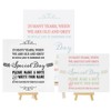 Vintage Wedding Guest Book Table Sign with Wooden Easel (21cm
