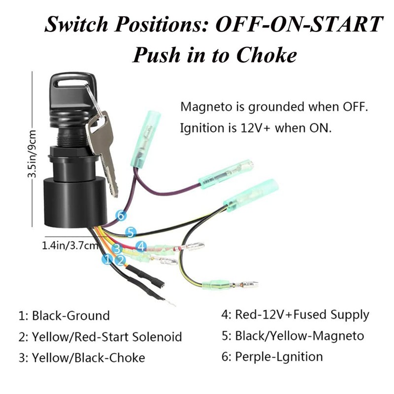 87-17009A5 Boat Motor Ignition Key Switch for Mercury Outboard Motors