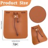 Beebeecraft Leather Bag with Drawstring Cowhide Leather Jewellery Storage Bag