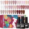 JODSONE 23PCS Gel Nail Polish Set 20 translucent Jelly Color
