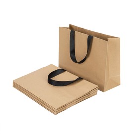 10 x Reusable Non-Woven Shopping Bags 35*27*10cm Foldable Carrier Bags with Wide Handle Shopper Storage Bag Gift Present Bags Party Bags Tote Bag for Shopping, Wedding, Christmas Party