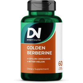 Berberine Supplement with Bitter Melon, Ginkgo Biloba and Ceylon Cinnamon 60 Capsules, Vegan, Made in USA Berberine Capsules for Women and Men