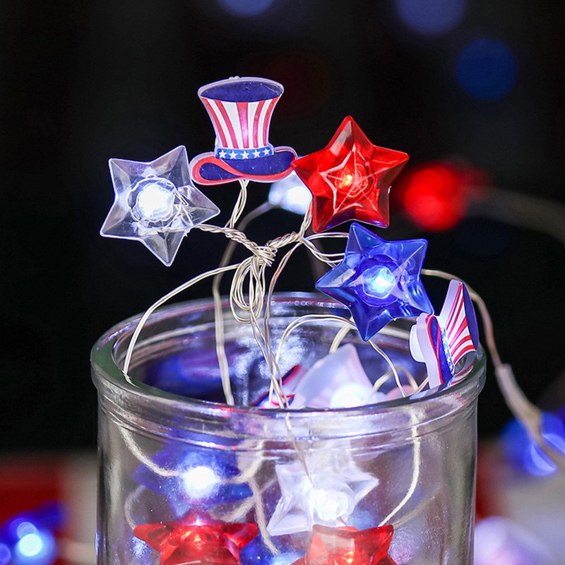 Independence Day Light String Wireless Remote Control IP44 Waterproof Timing