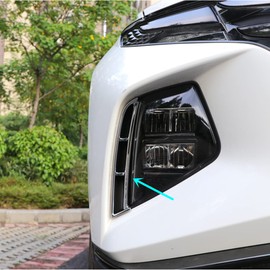 CYAuto New Chrome Carbon Fiber Front Bumper Fog Light Air Vent Molding Trim for Hyundai Tucson 2022 2023 (Chrome)