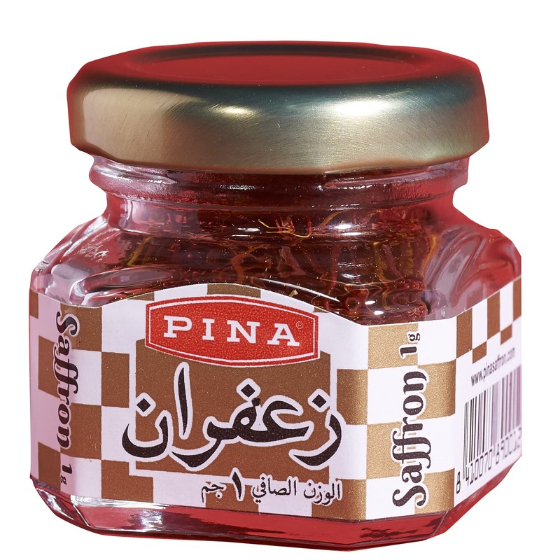 Saffron Threads Spanish, Pina Brand 1g Glass Jar