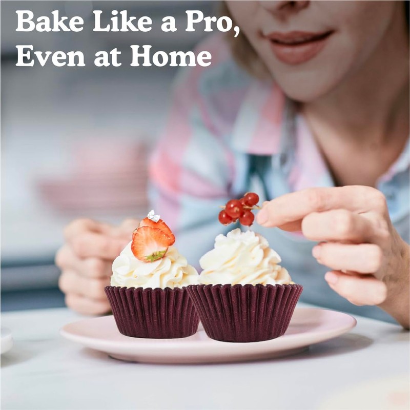 Regency Wraps Greaseproof Professional Grade Baking Cups, Pack of 40,