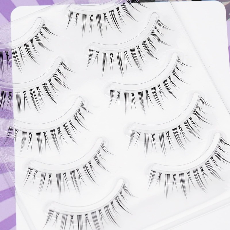 LZM False Eyelashes, Natural Bunch, False Eyelashes, 100% Handmade False