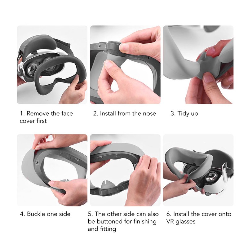 Integrated Silicone VR Face Cover Face Pad Game Light Blocking