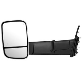 ITOPUP Tow Mirror Fit for 2019-2022 For Dodge For Ram 1500 Pickup Truck Side Mirror with Power Heated Puddle Parallel Auxiliary Turn Signal Light Temp Sensor Chrome (A Pair