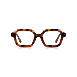 eyebobs - Eye-Con | Premium Reading Glasses for Men and Women | Square Frame for Average Faces, Tortoise, 1.75