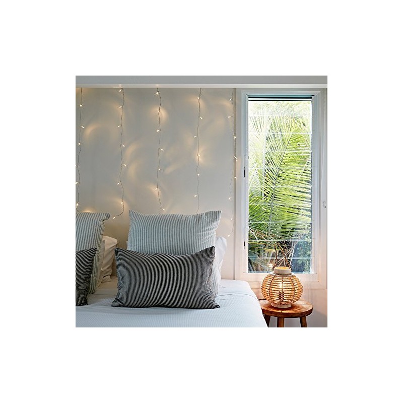 Lights4fun 1m x 1m Indoor Curtain Fairy Lights with 40