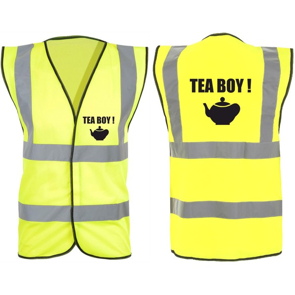 Tea Boy Hi Vis Funny Vest - Reflective High Visibility