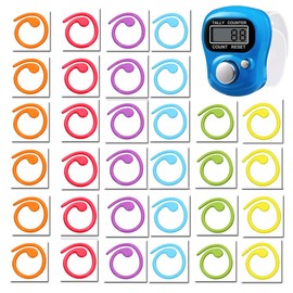 60PCS Metal Stitch Markers,Crochet Knitting Locking Stitch Markers Ring Yarn Row Stitch Counter with Case